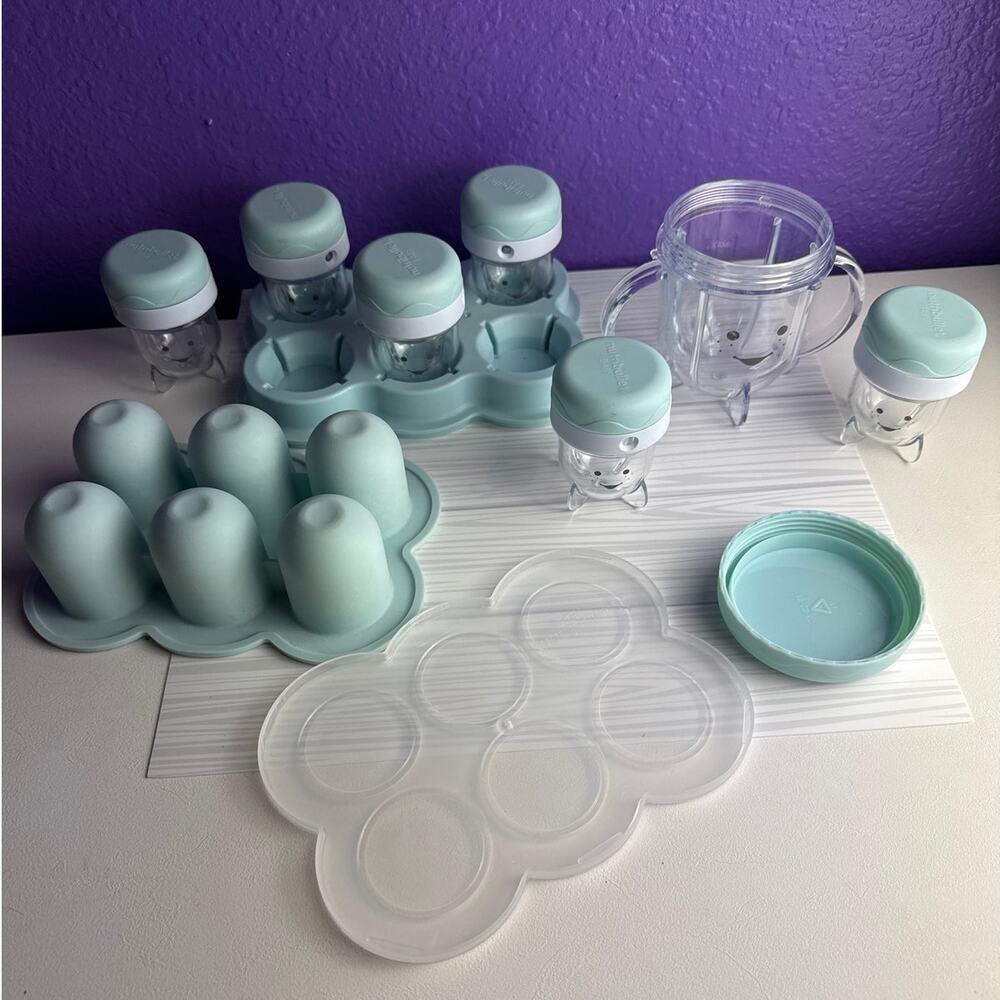NutriBullet Baby Food Maker Blender Cups Trays Accessories Replacement Parts Lot